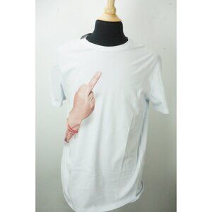Isaia Napoli Corallino Hand Gesture Va’ fa’ nculo’ “Get Lost" T Shirt Sz 2XL NEW